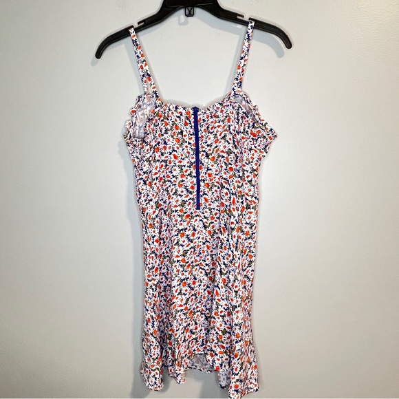 Treasure & Bond Ditsy Floral Print Skater Dress Red White Blue Summer Sz 12 - Picture 4 of 7